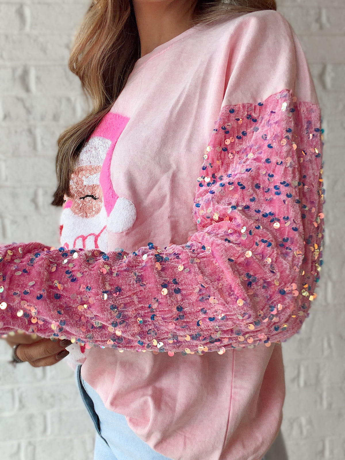 Sugar Sparkle Santa Pullover