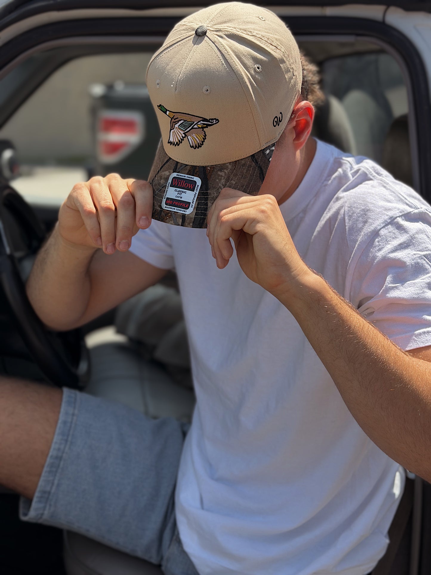 Flying Mallard Embroidered Trucker Hat