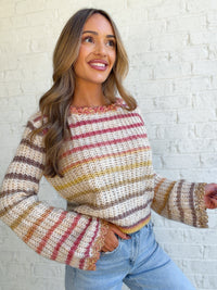 Rosewood Skies Striped Knit Sweater