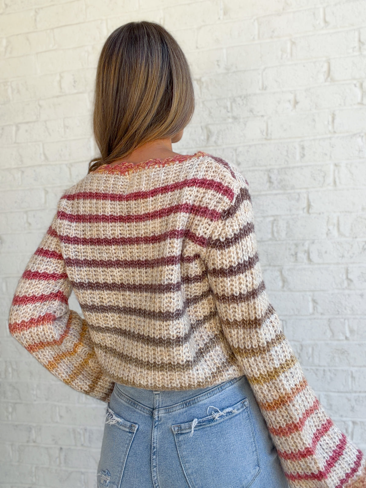 Rosewood Skies Striped Knit Sweater
