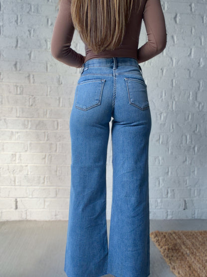 Emery Cropped Wide Leg Risen Jeans