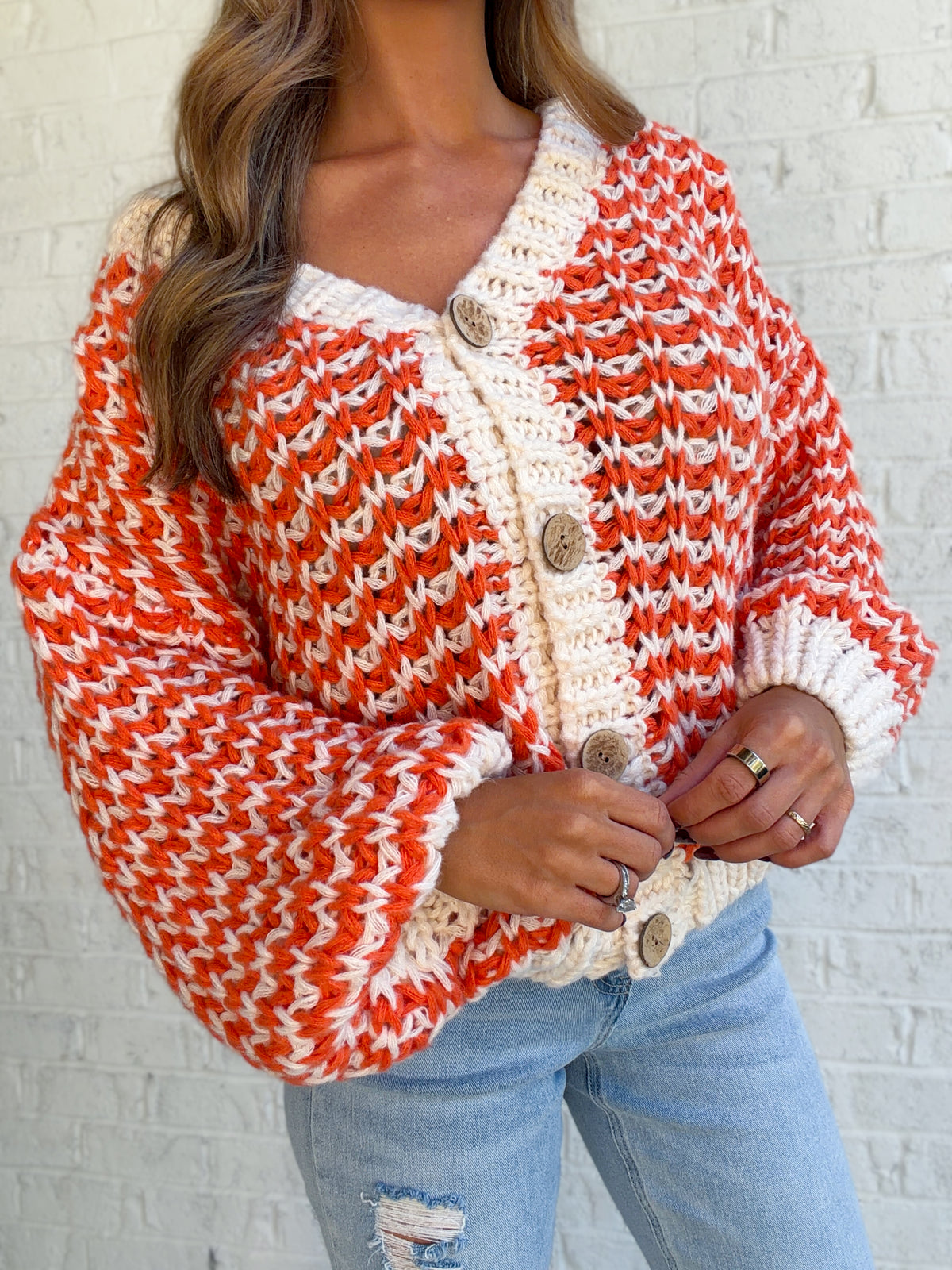 Autumn Glow Button-Up Cardigan