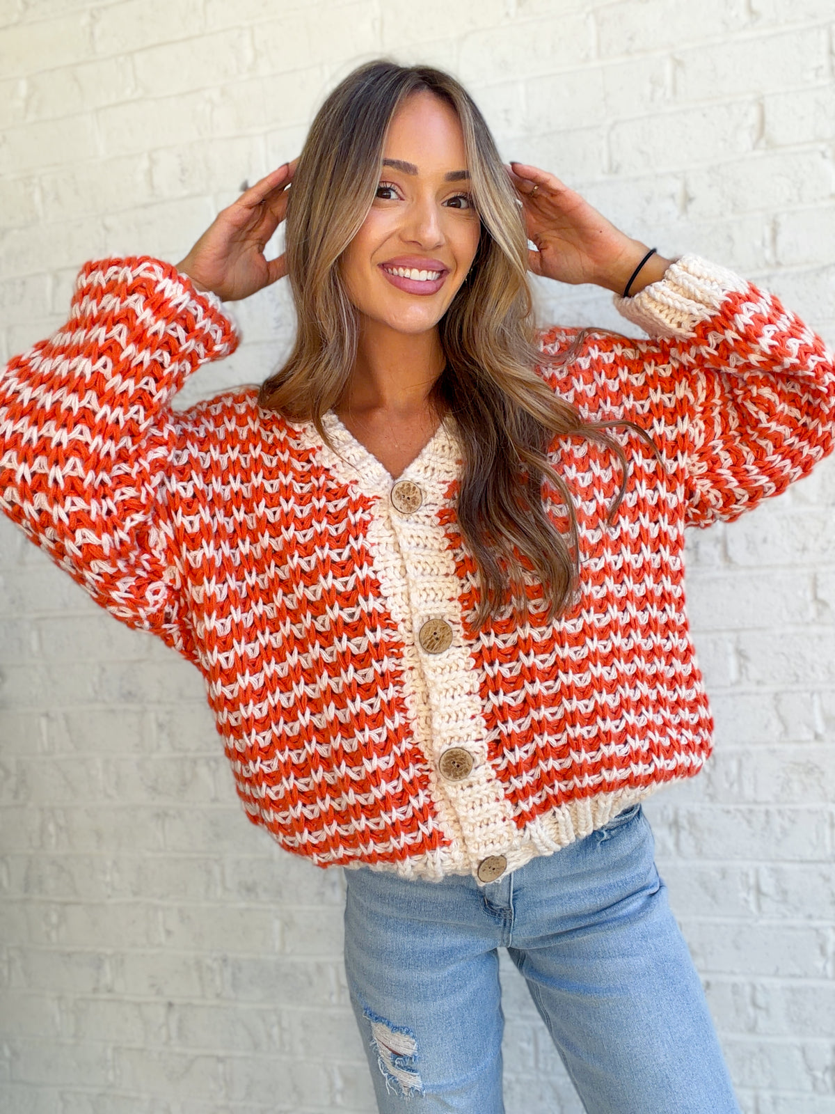 Autumn Glow Button-Up Cardigan