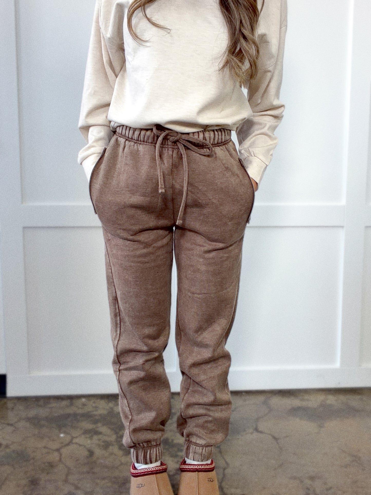 Beau Acid Wash Fleece Sweatpants