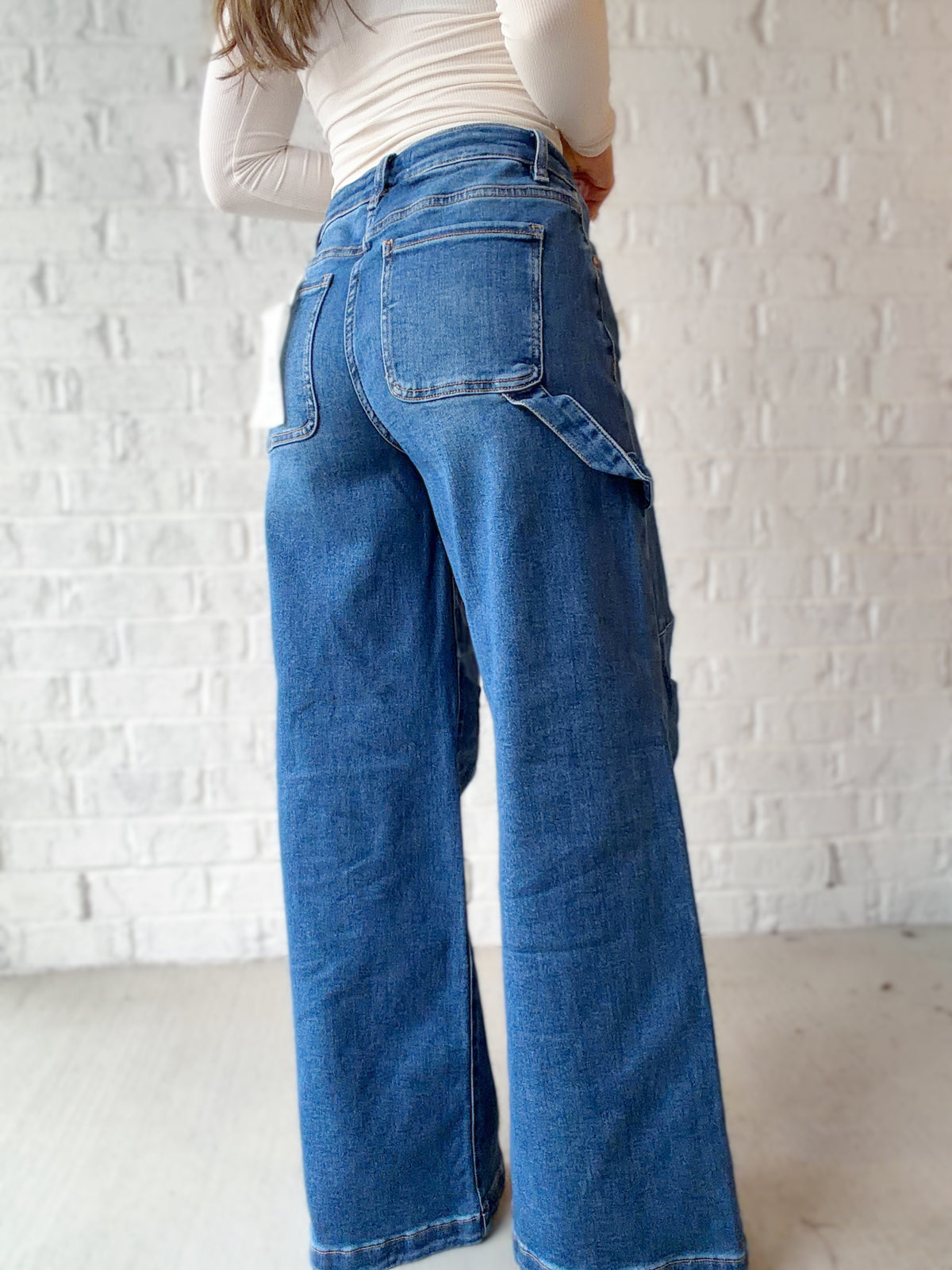 Dakota Days High Rise Cargo Wide Leg Jeans