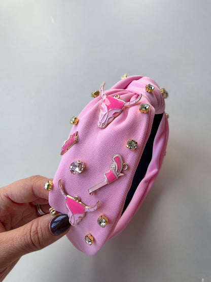 Western Longhorn Charmed Knotted Headband