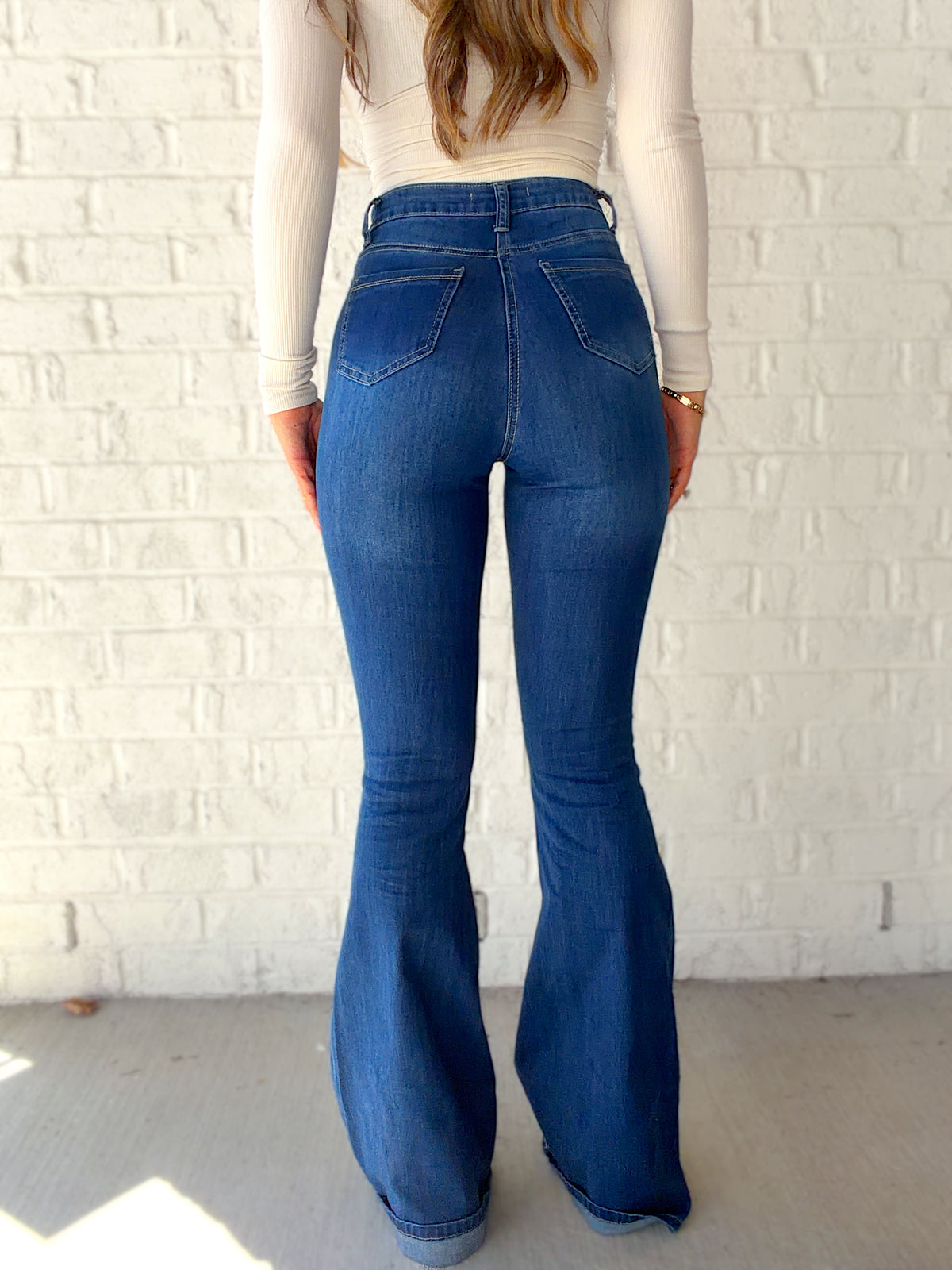 Fiona High Waisted Bell Bottom Flare Jeans - All Colors