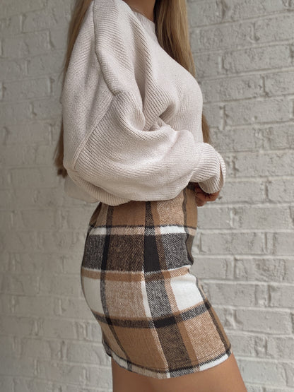 Merry Mae Plaid Mini Skirt