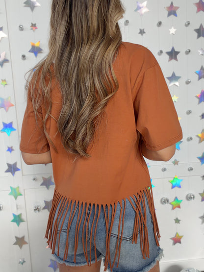 Vintage Western Cowboy Fringe Graphic Tee