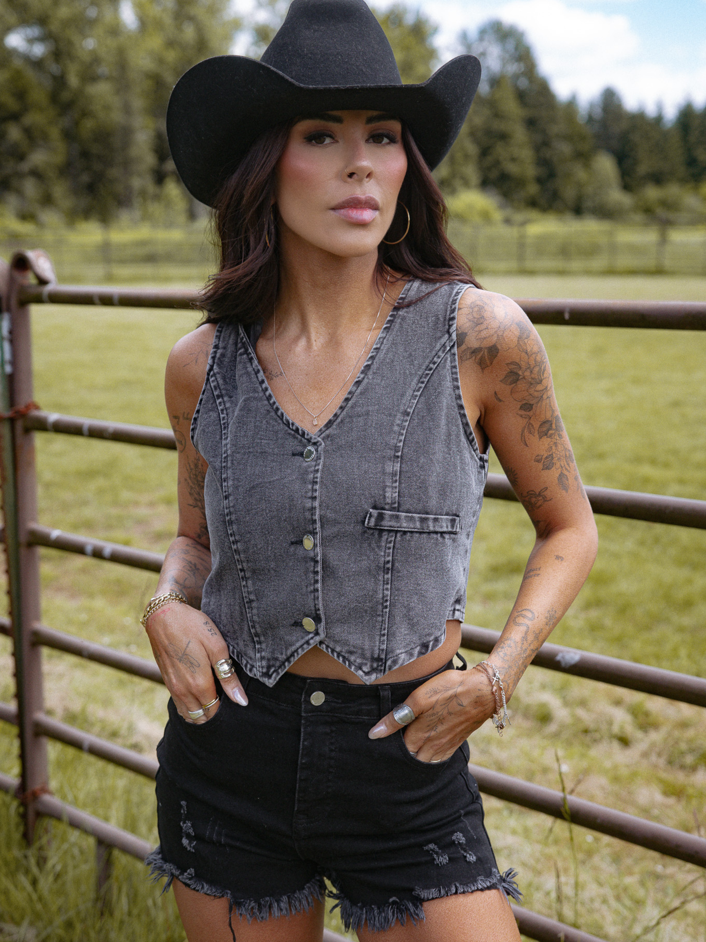 PREORDER: Roscoe Button Up Denim Top