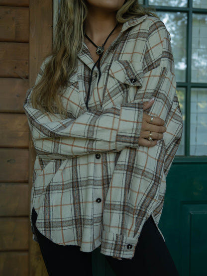 Laylie Plaid Flannel – Oversized Long Sleeve