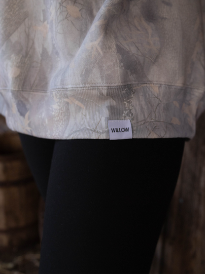 Tilly Oversized Light Camo Mockneck Crew