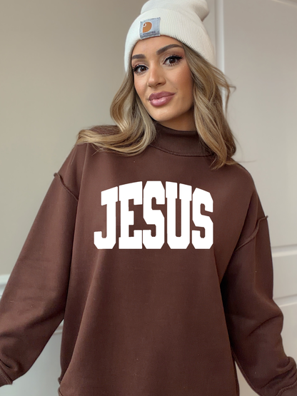 Tilly Jesus Reversible Oversized Mockneck Crew