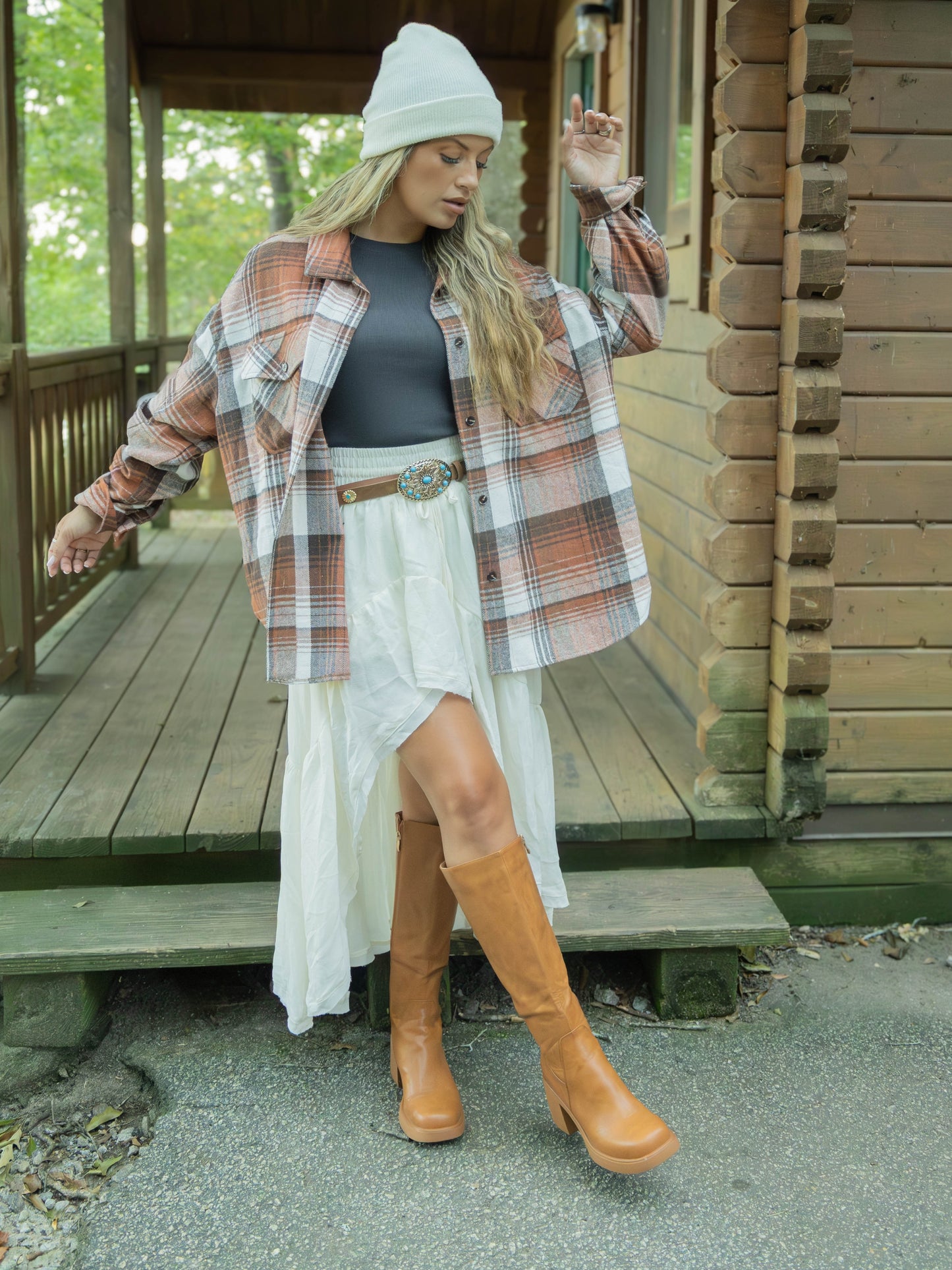 Laylie Plaid Flannel – Oversized Long Sleeve