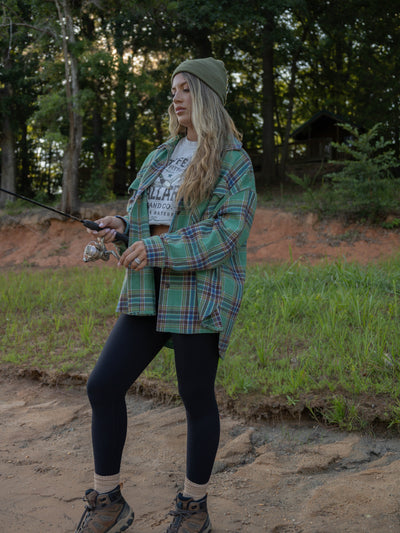 Laylie Plaid Flannel – Oversized Long Sleeve
