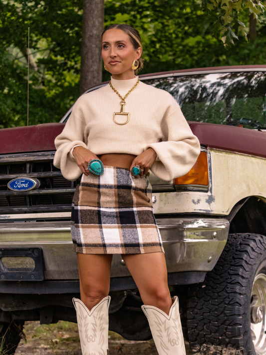 Merry Mae Plaid Mini Skirt