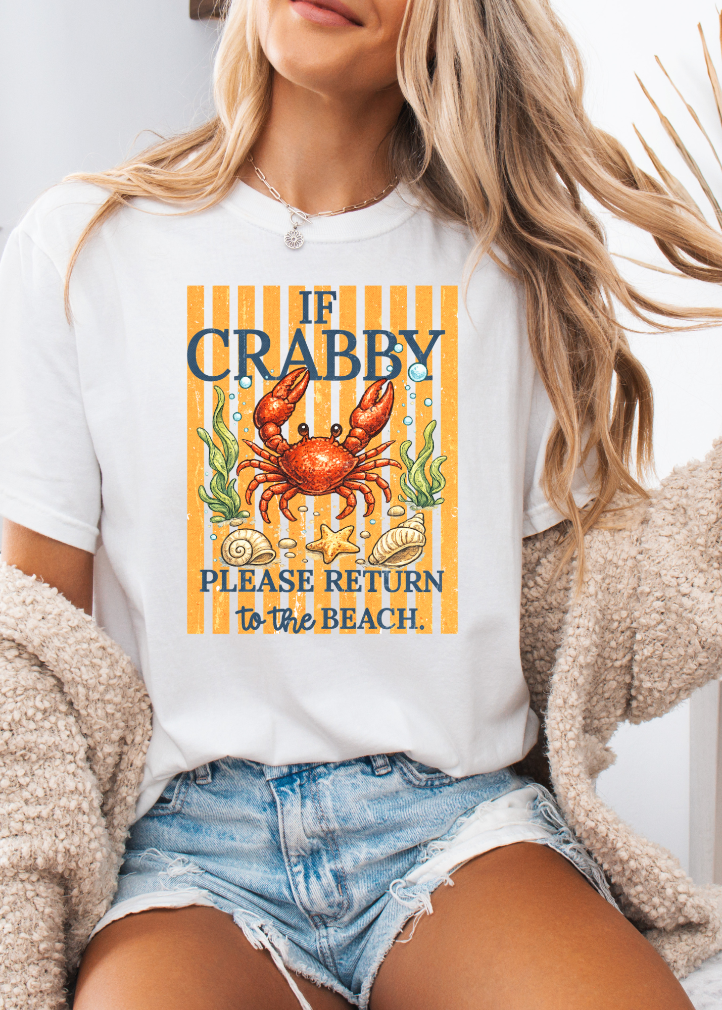 Crabby Beach Graphic T-Shirt