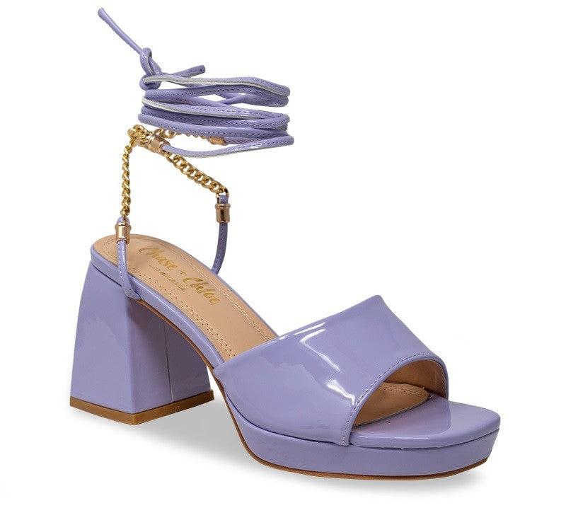 Zendaya Lace Up Platform Heels