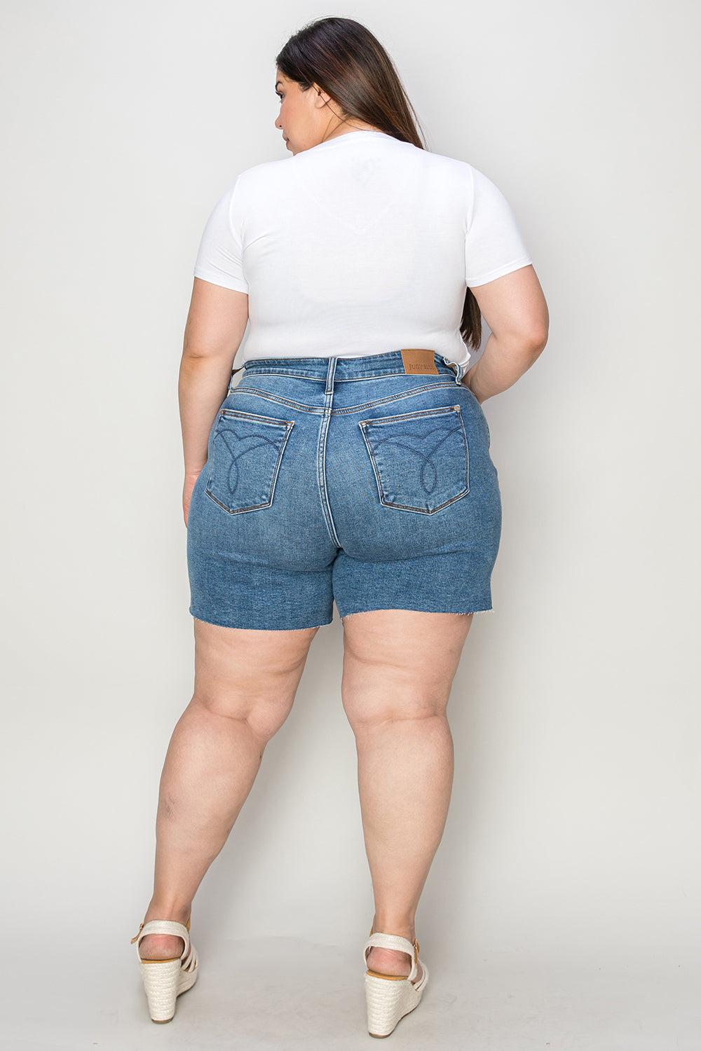 Bethany Judy Blue High Waisted Denim Shorts