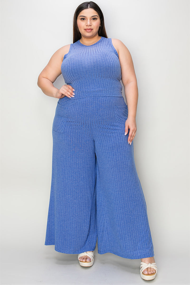 It Takes Two to Tango Tank and Wide Leg Pants Set