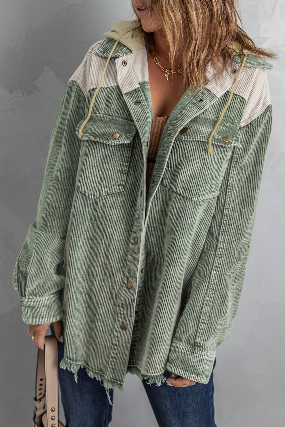 Buy our "PREORDER: Bellamy Snap Front Hooded Corduroy Shacket" online – Willow Boutique Clothing. Shop stylish PREORDER: Bellamy Snap Front Hooded Corduroy Shacket today.
