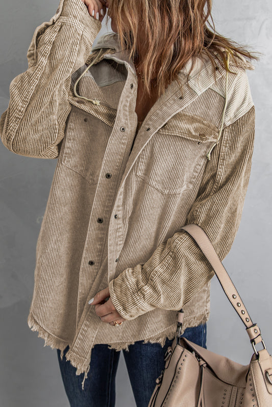 Buy our "PREORDER: Bellamy Snap Front Hooded Corduroy Shacket" online – Willow Boutique Clothing. Shop stylish PREORDER: Bellamy Snap Front Hooded Corduroy Shacket today.