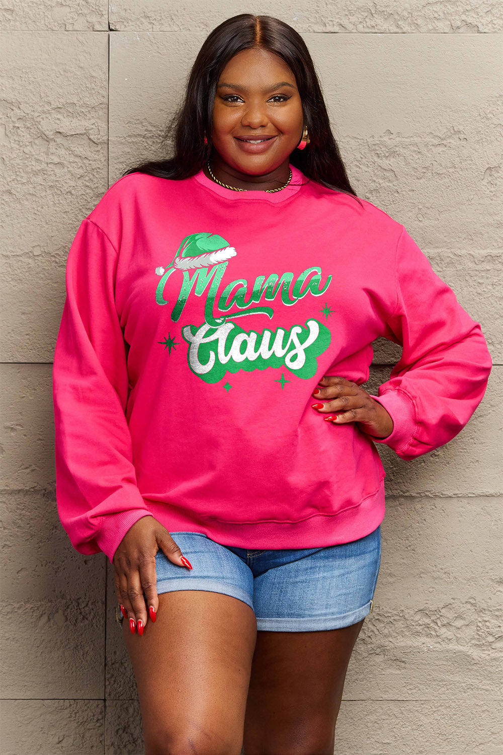 PREORDER: "Mama Claus" Round Neck Sweatshirt