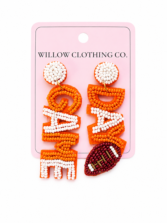 Game Day Football Earrings