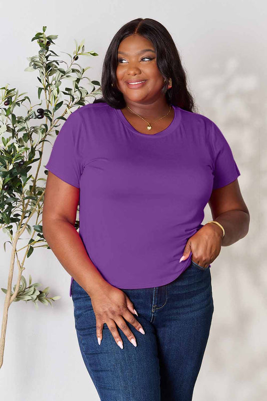 Buy our "Renee Round Neck Short Sleeve T-Shirt" online – Willow Boutique Clothing. Shop stylish Renee Round Neck Short Sleeve T-Shirt today.