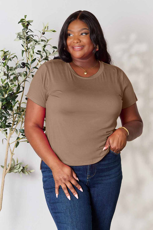 Buy our "Renee Round Neck Short Sleeve T-Shirt" online – Willow Boutique Clothing. Shop stylish Renee Round Neck Short Sleeve T-Shirt today.