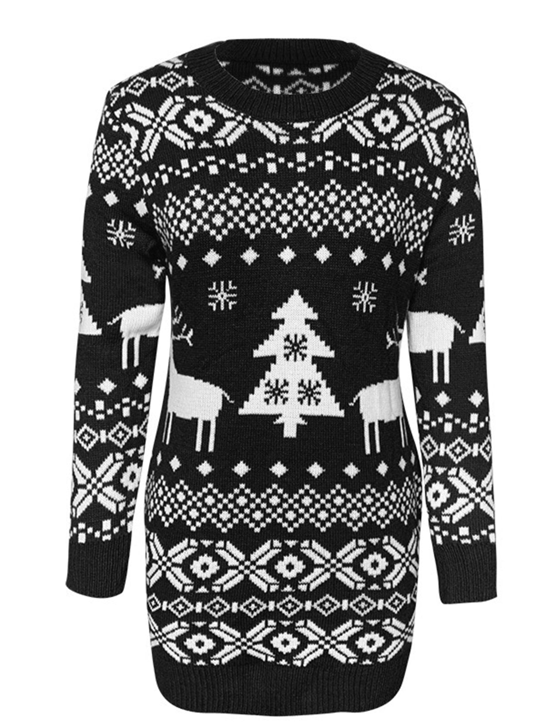 PREORDER: Under the Mistletoe Round Neck Mini Sweater Dress
