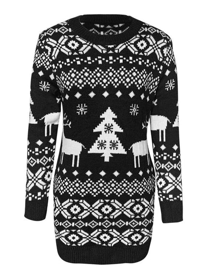 PREORDER: Under the Mistletoe Round Neck Mini Sweater Dress