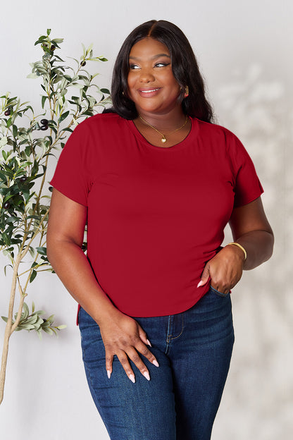 Buy our "Renee Round Neck Short Sleeve T-Shirt" online – Willow Boutique Clothing. Shop stylish Renee Round Neck Short Sleeve T-Shirt today.
