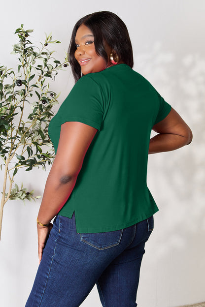 Buy our "Renee Round Neck Short Sleeve T-Shirt" online – Willow Boutique Clothing. Shop stylish Renee Round Neck Short Sleeve T-Shirt today.