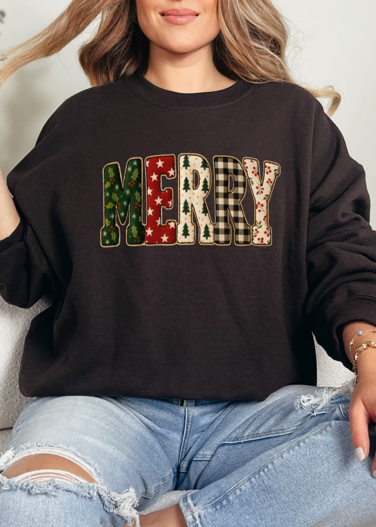 Simply Merry Patchwork Graphic