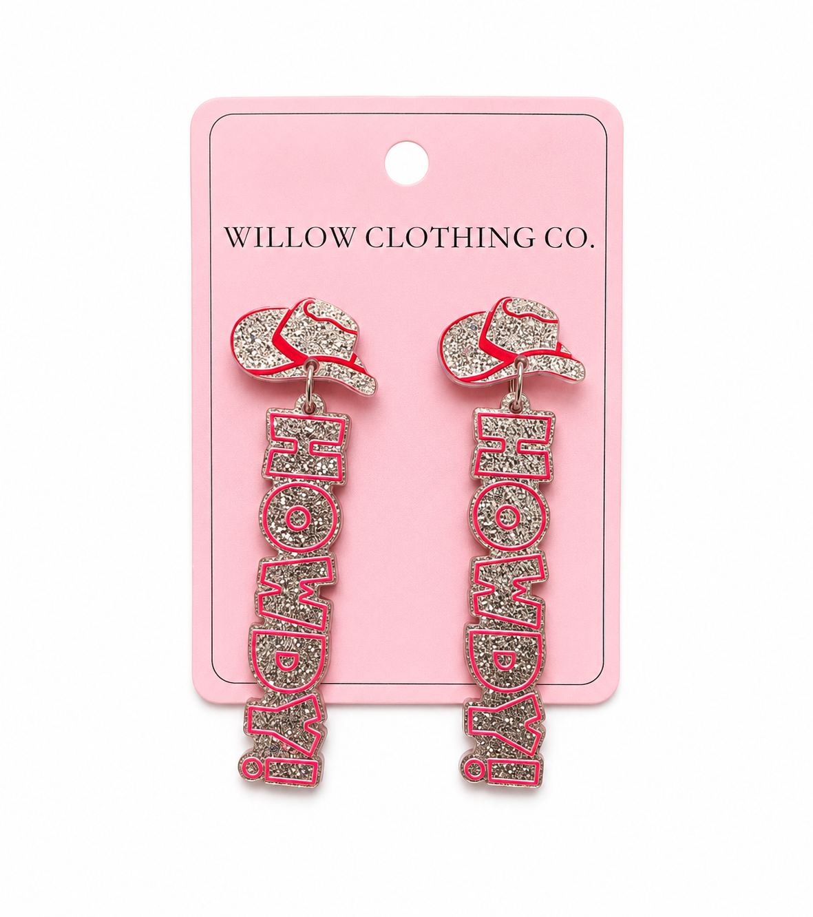 Howdy Cowgirl Hat Drop Earrings