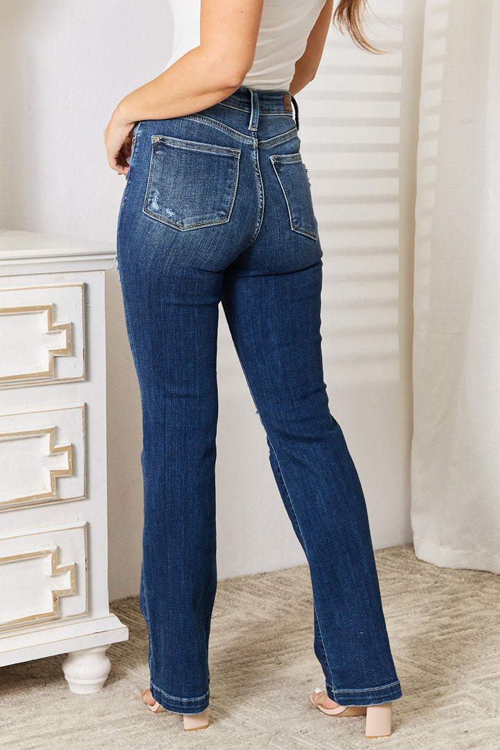 Mindy Mid Rise Judy Blue Destroy Bootcut Jeans