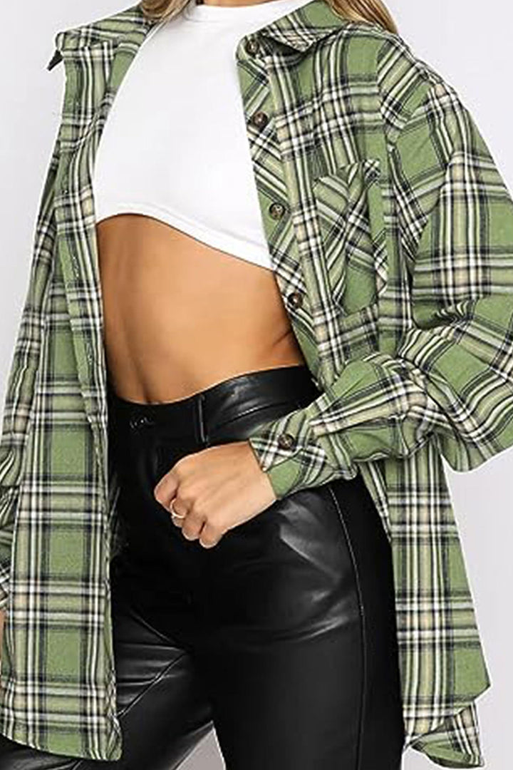 PREORDER Apple Cider Dreams Plaid Long Sleeve Shacket