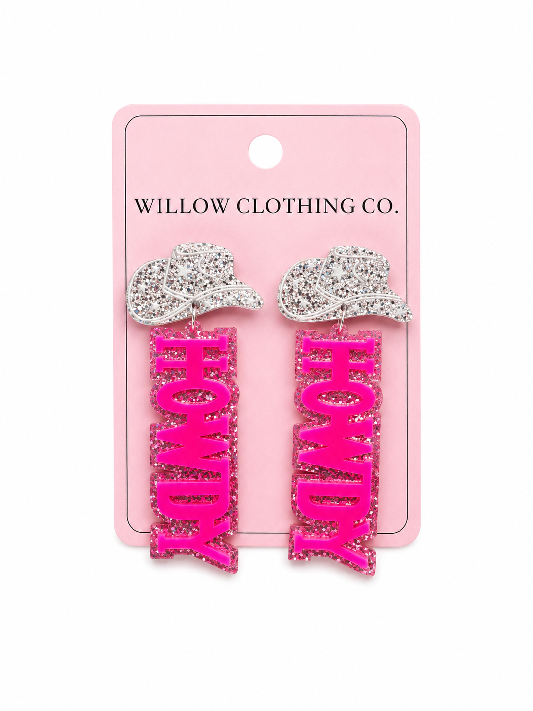Howdy Cowgirl Hat Drop Earrings