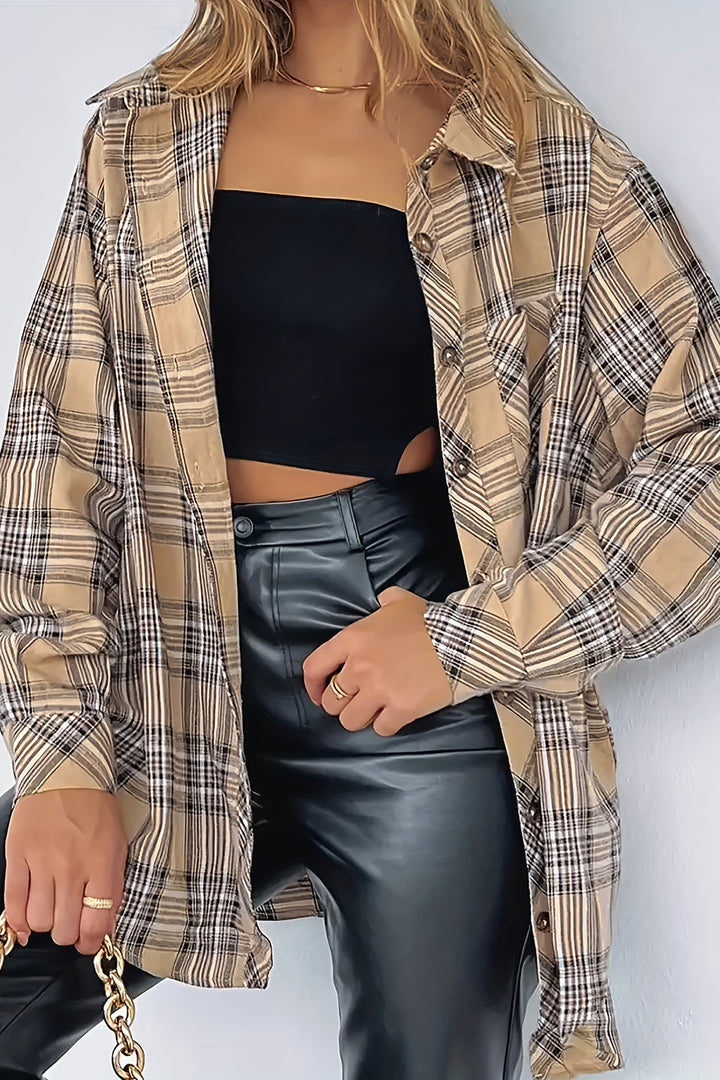 PREORDER Apple Cider Dreams Plaid Long Sleeve Shacket