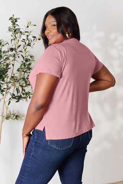 Buy our "Renee Round Neck Short Sleeve T-Shirt" online – Willow Boutique Clothing. Shop stylish Renee Round Neck Short Sleeve T-Shirt today.