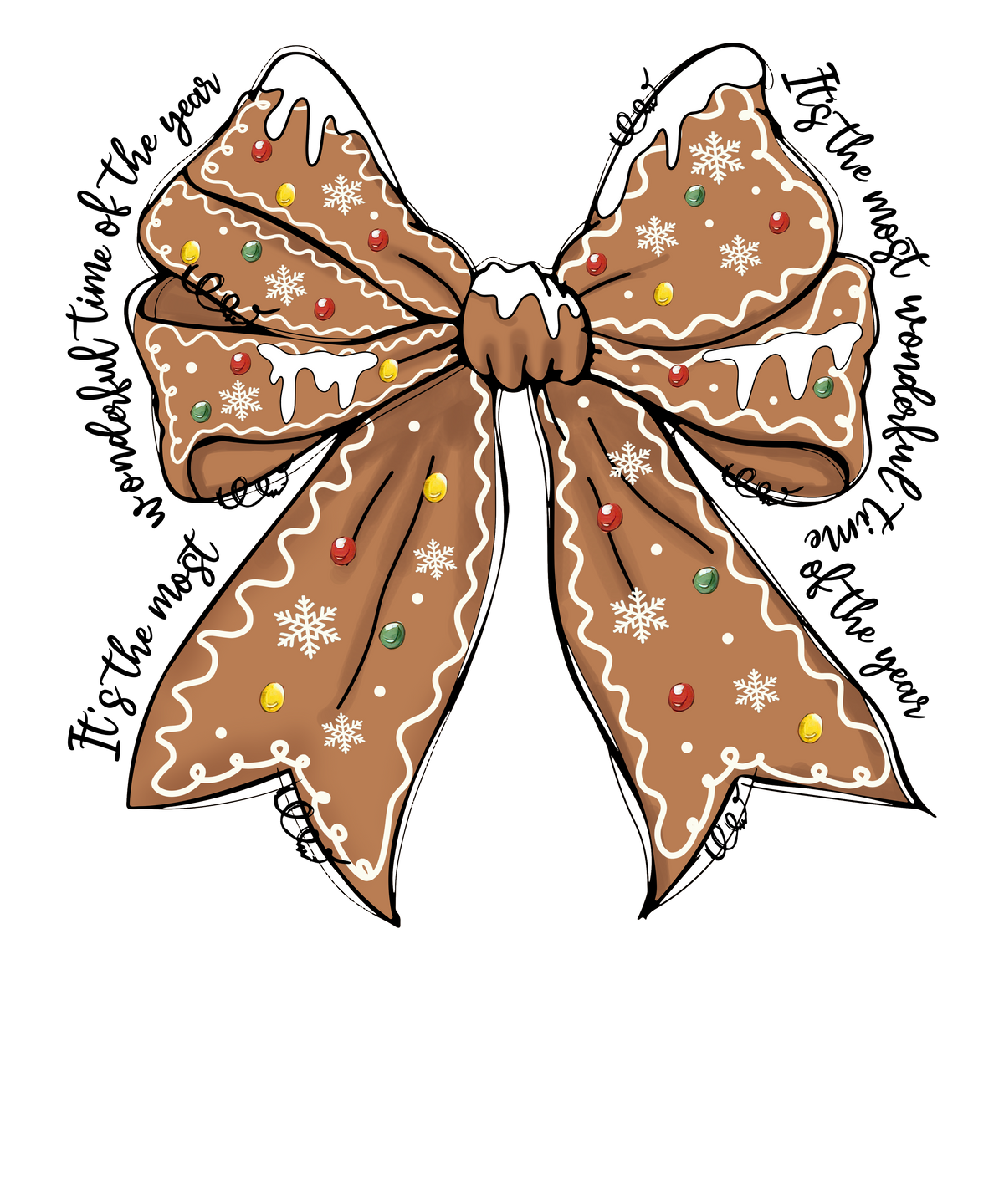 Gingerbread Bow Graphic original artwork