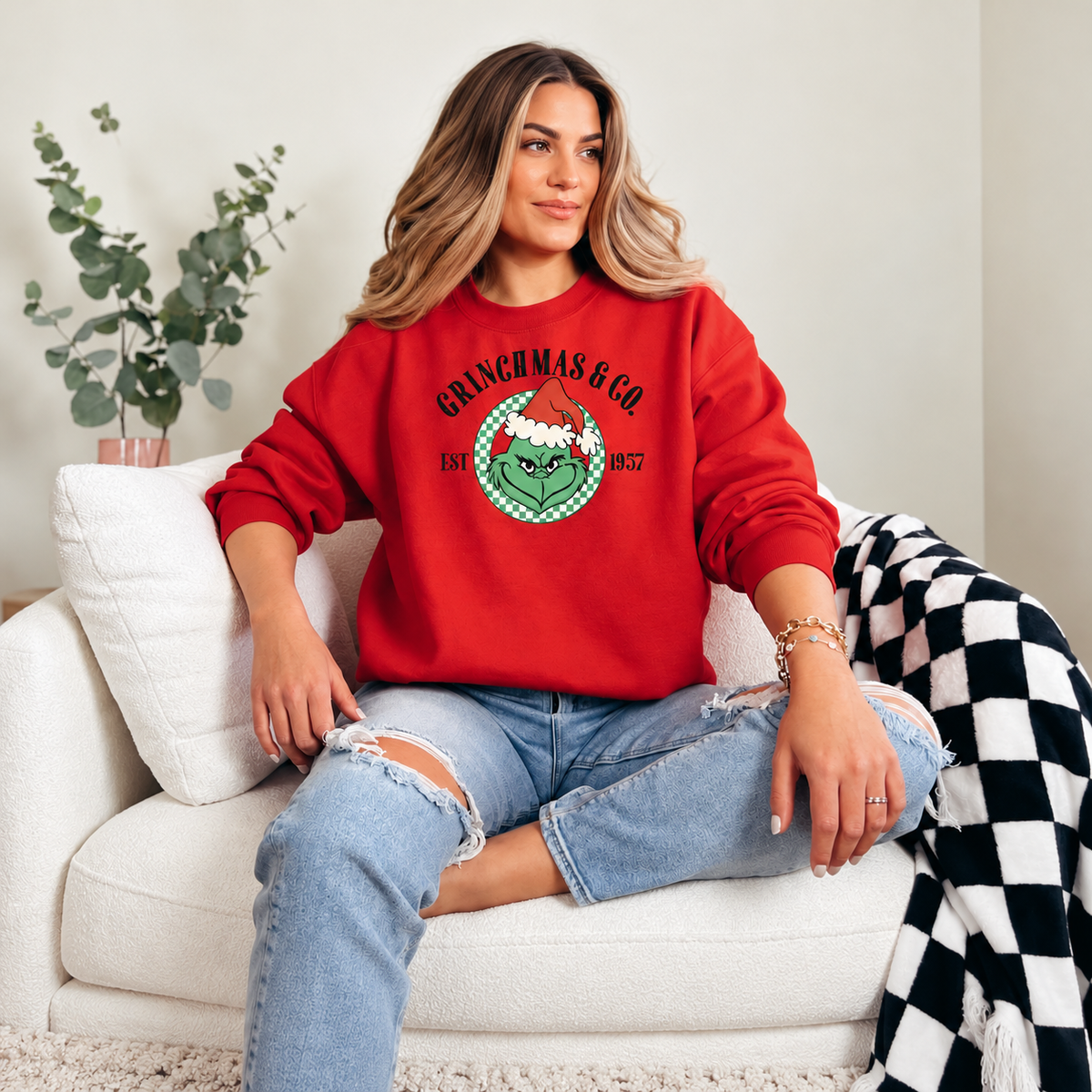 Grinchmas & Co. Graphic — Red Crewneck