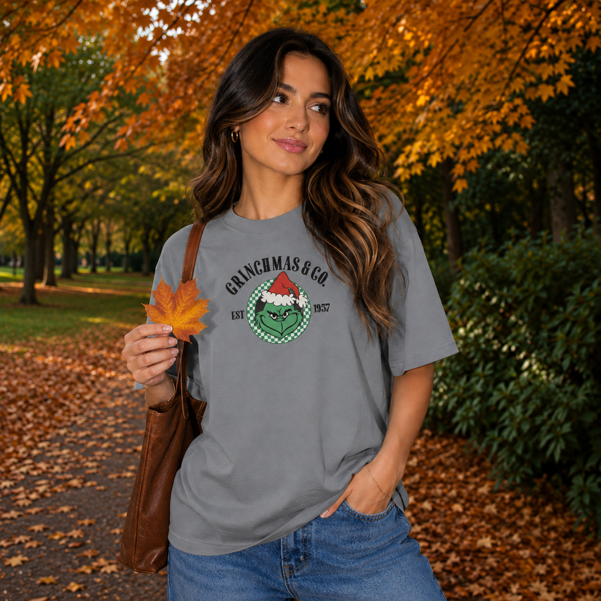 Grinchmas & Co. Graphic — Grey T-Shirt