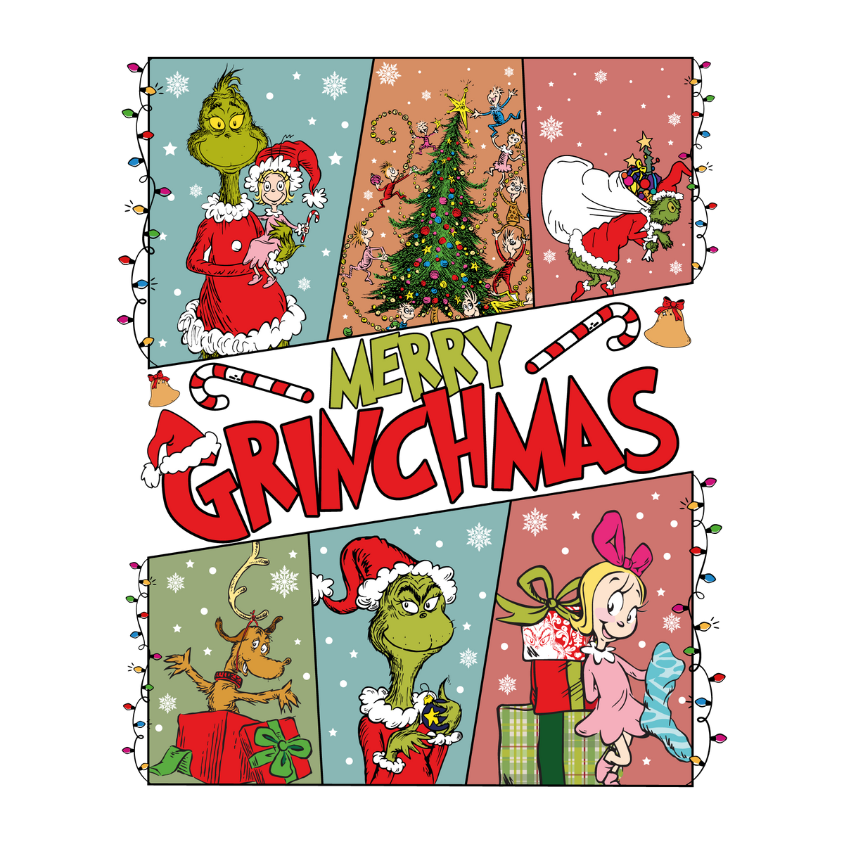 Merry Grinchmas Collage Graphic original artwork