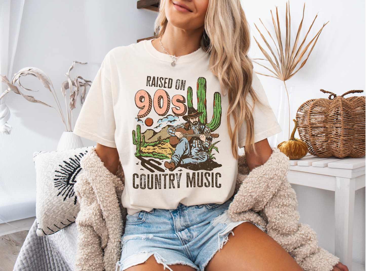 Raised On Country Music Graphic Tee