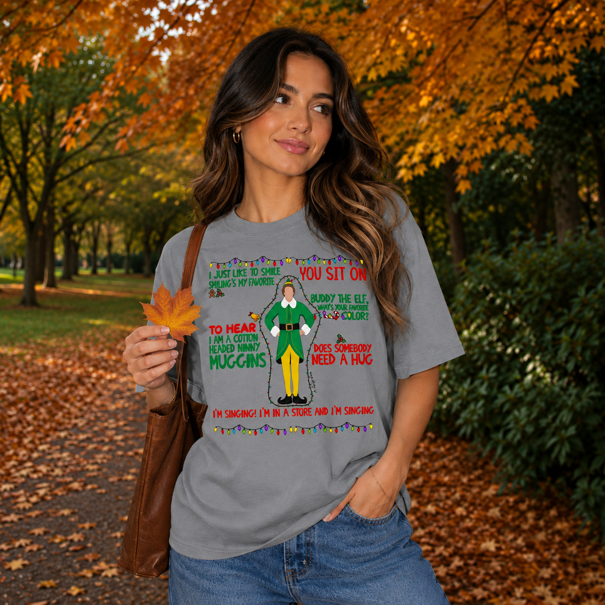 Son of a Nutcracker Quote Collage Graphic — Grey T-Shirt