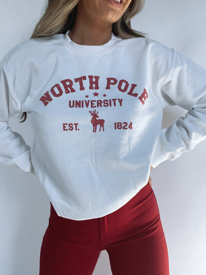 Viral North Pole University Crewneck